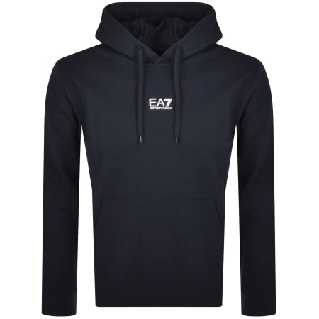 EA7 Emporio Armani Logo Hoodie Navy | Mainline Menswear us